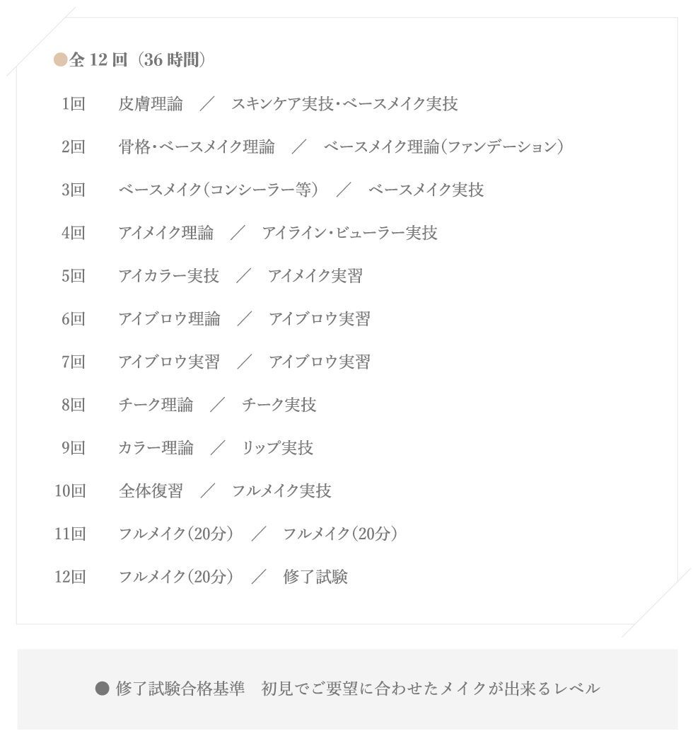 アーガイルメイク ® インストラクター養成講座/初心者向け
